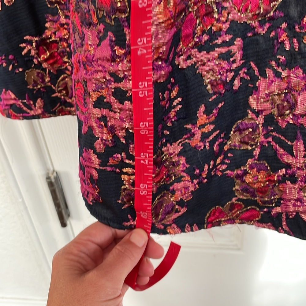 Badgley Mischka Floral Jacquard Gown! Pinks, purples, blue, gold & multicolor! - Picture 16 of 17